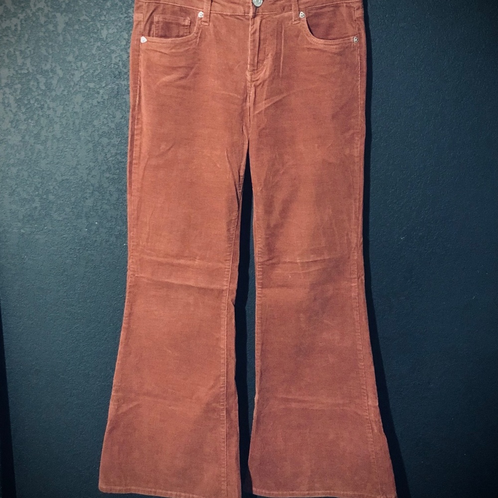 Flared corduroy pants